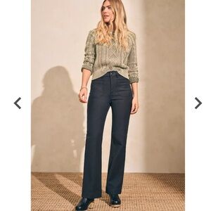 Faherty Stretch Terry Wide Leg Pant